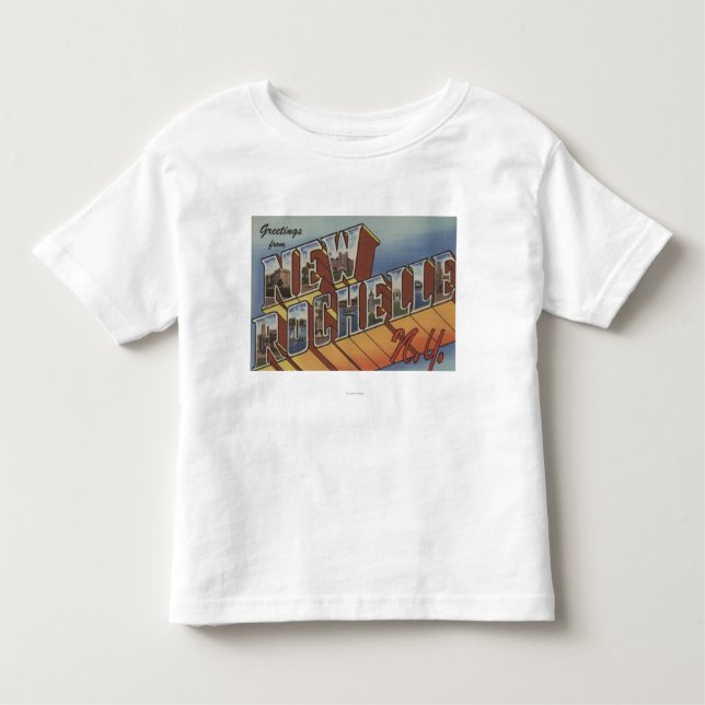 New Rochelle, New York - Large Letter Scenes Toddler T-Shirt (Front)