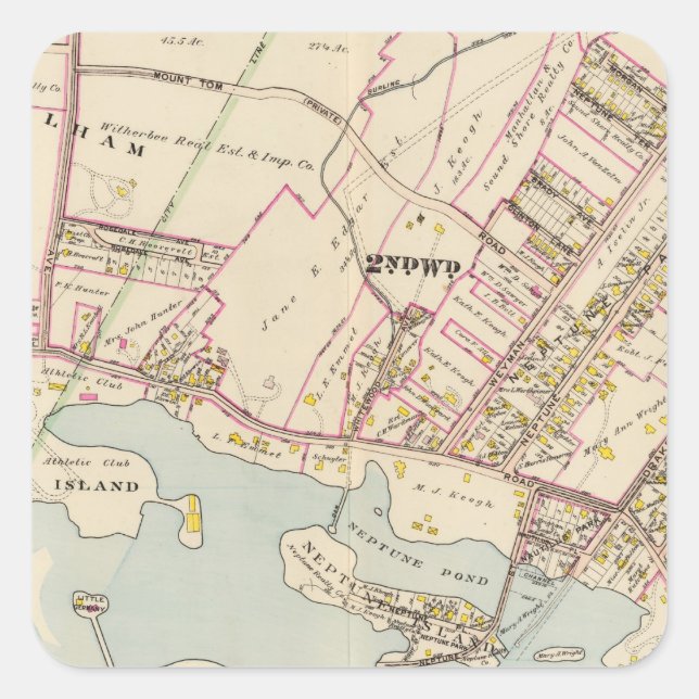 New Rochelle ward 2, New York Square Sticker (Front)