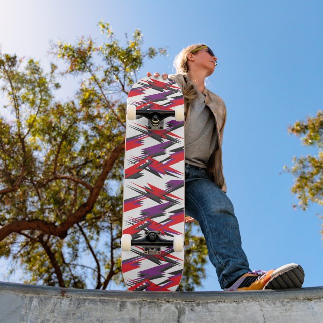 new romantic red play texture thunder purple  skateboard (Outdoor 1)