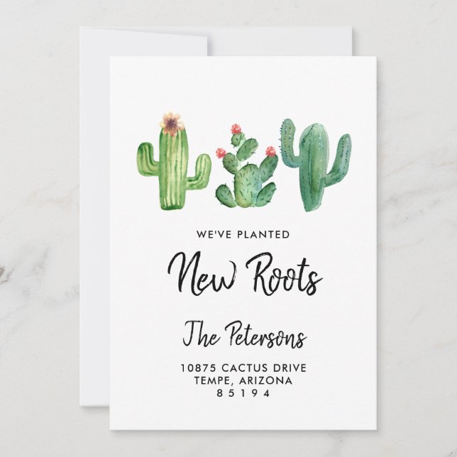 New Roots I Moving Announcement Card (Front)