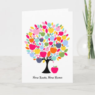 New Roots New Home Card Apple Tree Moving House