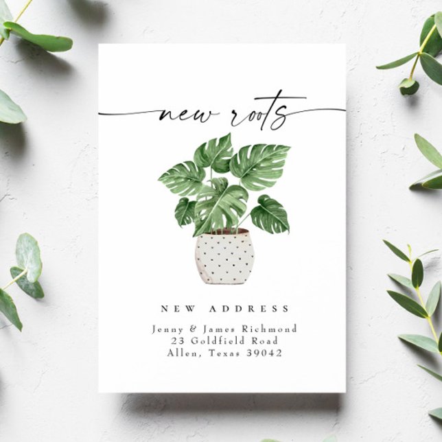 New Roots We've Moved New Home Postcard (Creator Uploaded)