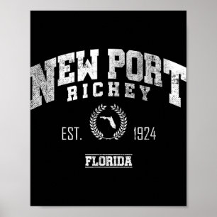New Rt Richey Fl Florida Vintage Throwback  Poster