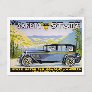New safety Stutz Vintage Poster Restored Postcard