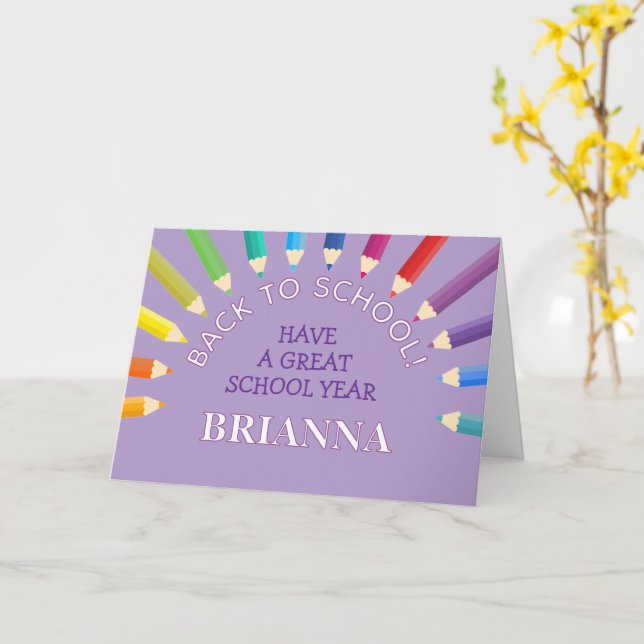 New School Year Greeting card (Yellow Flower)