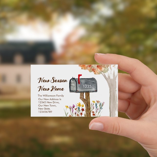 New Season New Home Change of Address Business Card (Creator Uploaded)