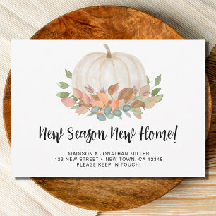 New Season new Home Pumpkin Fall Autumn Moving  Announcement