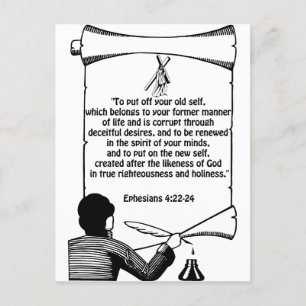 New self change Ephesians 4:22-24 Bible Quotes   Postcard