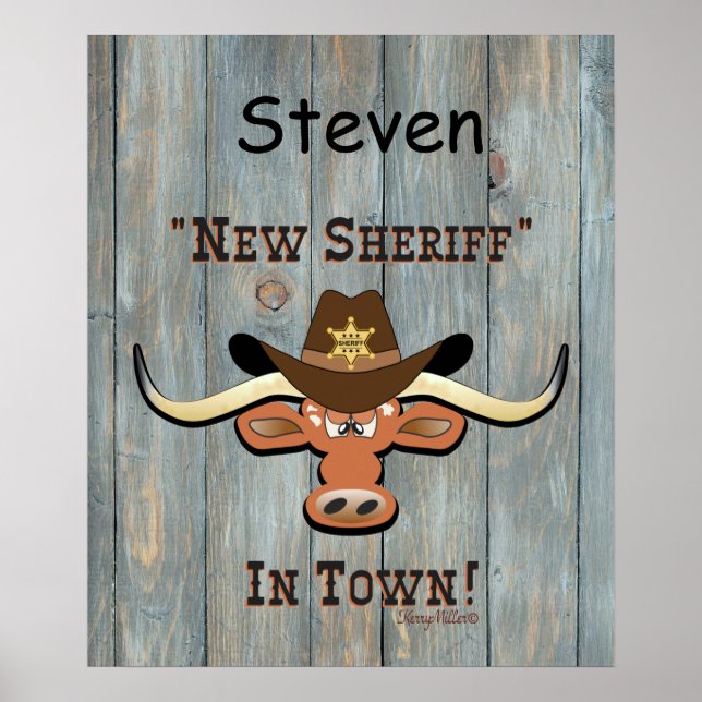 New Sheriff In Town, Longhorn Poster (Front)