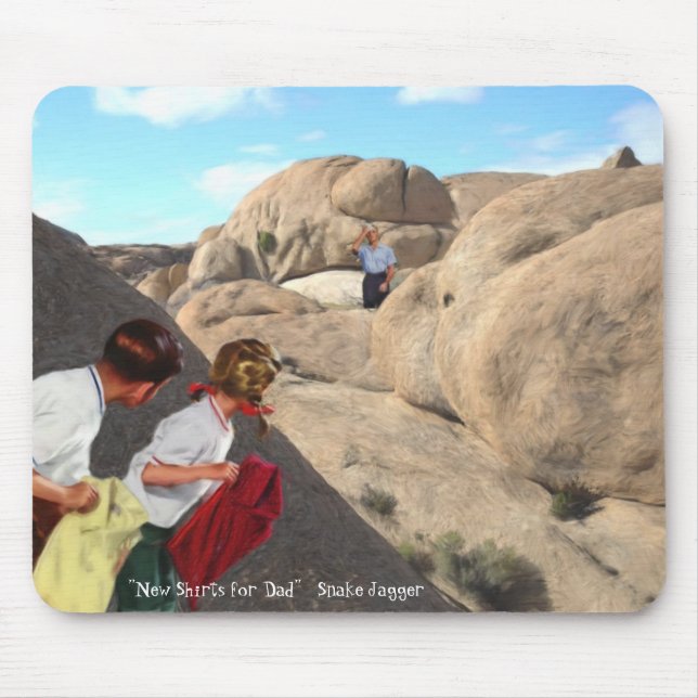 "New Shirts for Dad" Mouse Pad (Front)