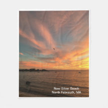 New Silver Beach Fleece Blanket, 50" x 60"
