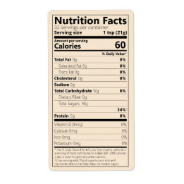 New Single-Ingredient Sugar Nutrition Facts