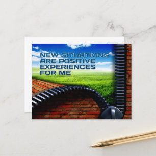 "New situations" Motivation Affirmation Postcard