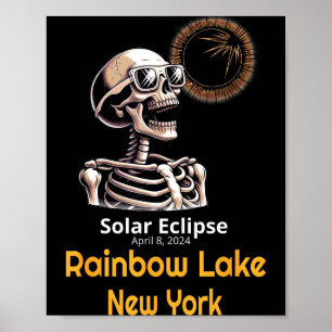 New Skeleton Solar Eclipse Rainbow Lake Poster