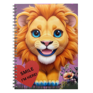 NEW! Smiling Lion Cub Photo  Notebook
