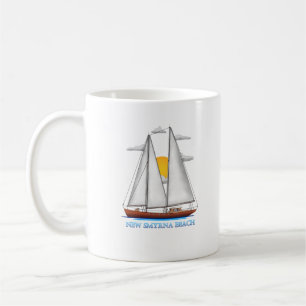 New Smyrna Beach Coastal Nautical Sailing Sailor Coffee Mug