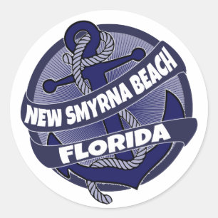 New Smyrna Beach Florida anchor stickers