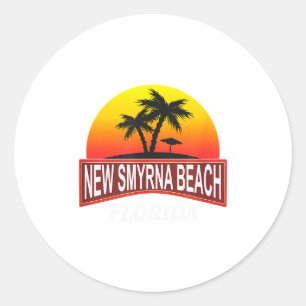 New Smyrna Beach Florida - Beach Vacation - Classic Round Sticker