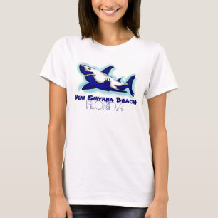 New Smyrna Beach Florida blue shark ladies tank