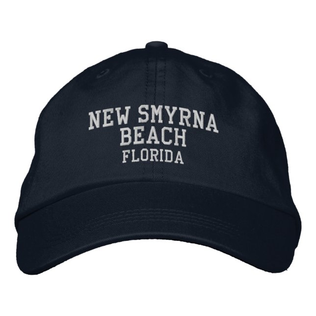 New Smyrna Beach Florida Embroidered Baseball Hat (Front)