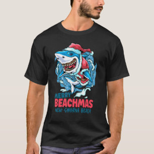 New Smyrna Beach Florida Merry Beachmas Christmas  T-Shirt