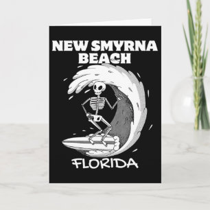 New Smyrna Beach Florida Surf Vintage Retro Surfin Card