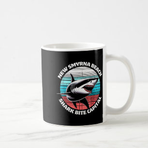 New Smyrna Beach_ Shark Bite Catal Graphic Coffee Mug
