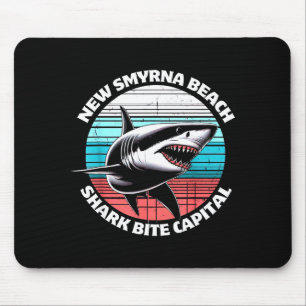 New Smyrna Beach_ Shark Bite Catal Graphic Mouse Pad