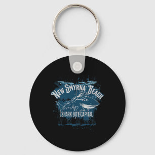 New Smyrna Beach Shark Bite Catal Of The World Gra Key Ring