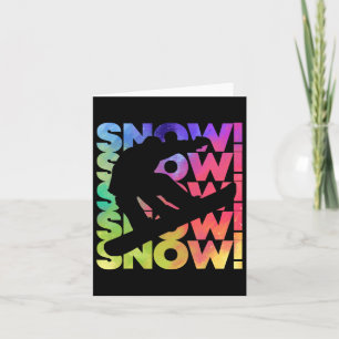 New Snowboarding Season Colourful Snowboarder  Card