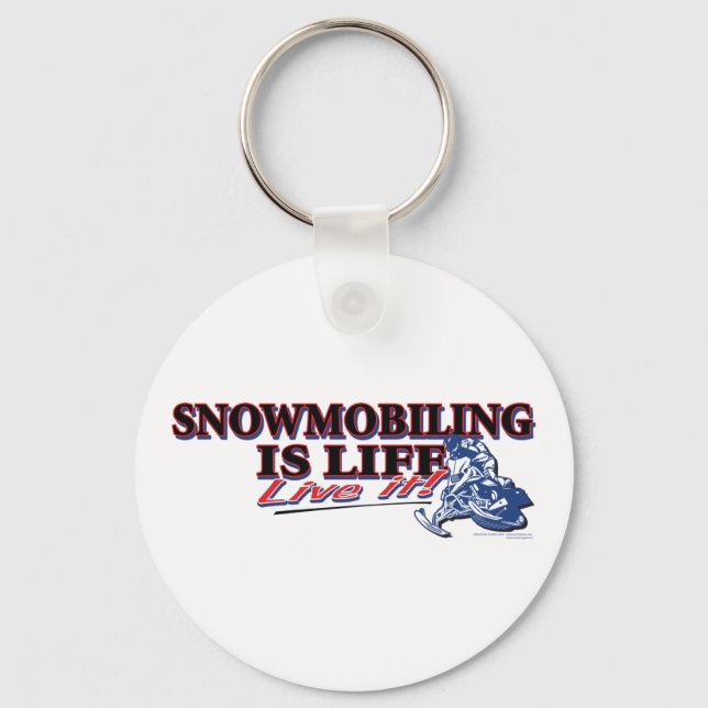 NEW-SNOWMOBILING-IS-LIFE KEY RING (Front)
