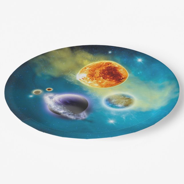 New Solar System Paper Plate (Angled)