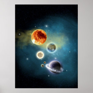 New solar system poster