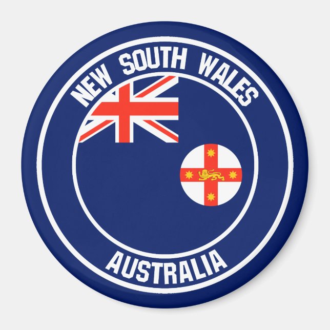 New South Wales Round Emblem Magnet (Front)