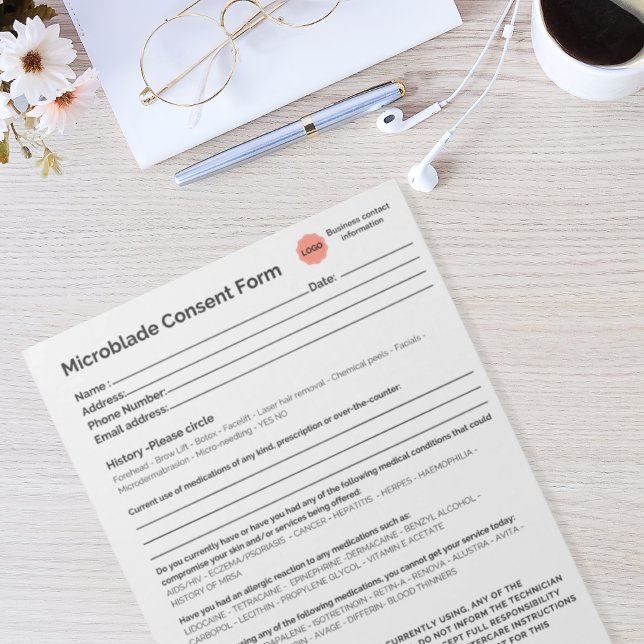 *New* Spa salon microbladeconsent form notepad (Creator Uploaded)