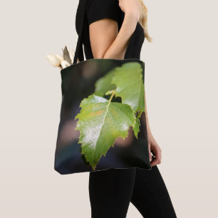 New Spring Leaves Brushed Polyester Tote Bag