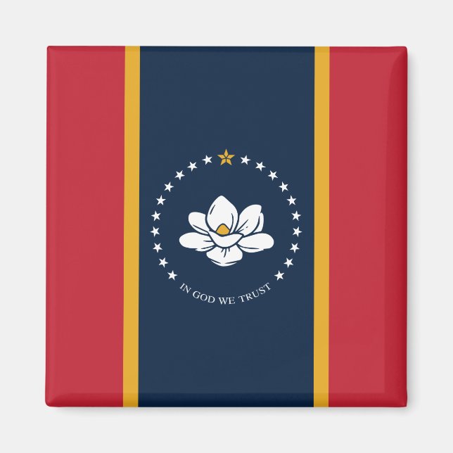 New State Flag of Mississipi Magnet (Front)