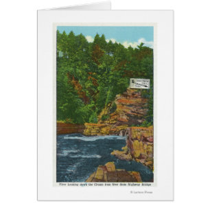 New State Hwy Bridge View of Ausable Chasm