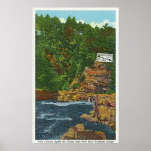New State Hwy Bridge View of Ausable Chasm Poster