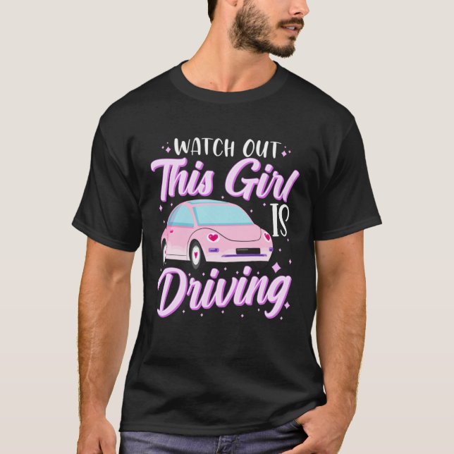 New Student Driver For Teen Girl Women Learning To T-Shirt (Front)