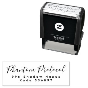 NEW Stylish Script Return Address Self-inking Sta Stamp