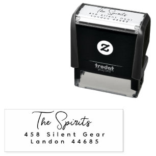 NEW Stylish Script Return Address Self-inking Sta Stamp