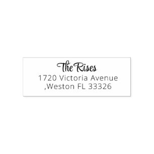 NEW Stylish Script Return Address  Self-inking Sta Stamp
