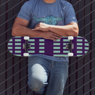 New Stylish Skateboard with Modern Stripe Pattern