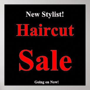 New Stylist Haircut Sale Poster Matte