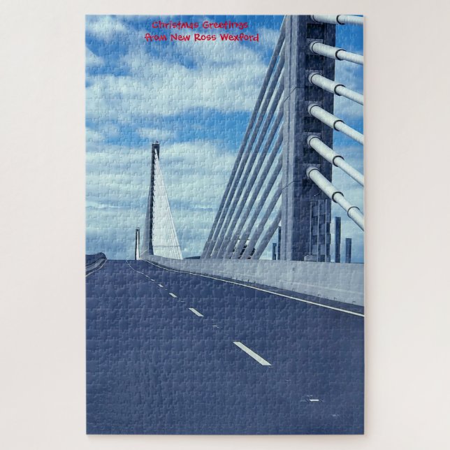 New Suspension Bridge New Ross Wexford Ireland. Ji Jigsaw Puzzle (Vertical)