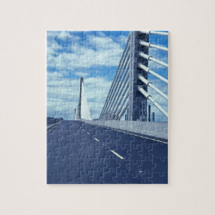 New Suspension Bridge New Ross Wexford Ireland. Jigsaw Puzzle