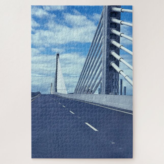 New Suspension Bridge New Ross Wexford Ireland. Jigsaw Puzzle (Vertical)