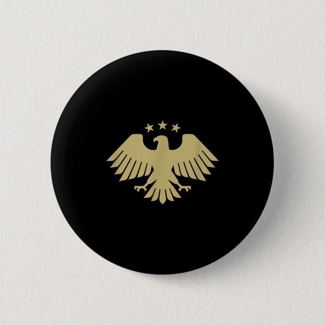 New Syrian Eagle  6 Cm Round Badge (Front)