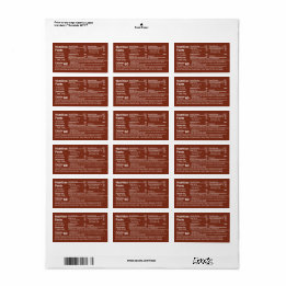 New Tabular Honey Nutrition Facts Dark Amber Label